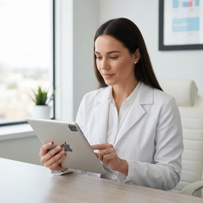 Person reviewing dental payment plan options on a tablet